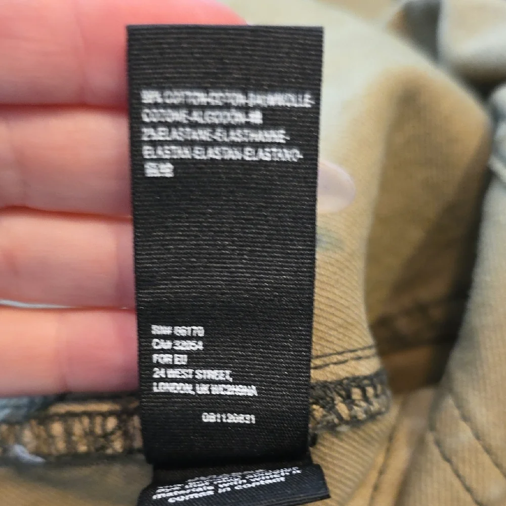 Free People We The Free Commander Camo Denim High Rise Raw Hem Shorts Size 25 - Picture 11 of 13